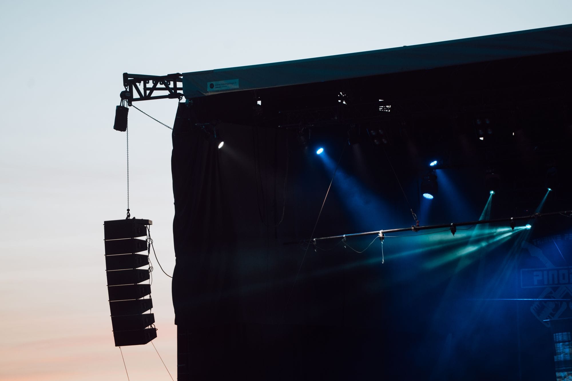 Lichtshow op de Lion stage op Pinopop