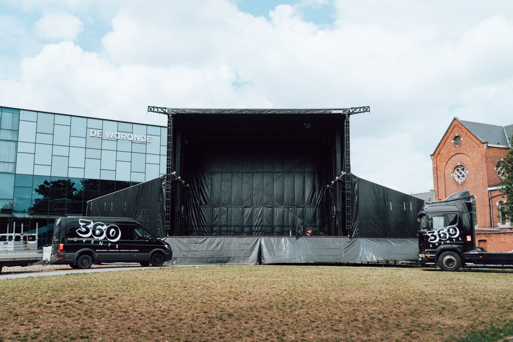 De opgebouwde Papillon voor de show op Summer Sessions